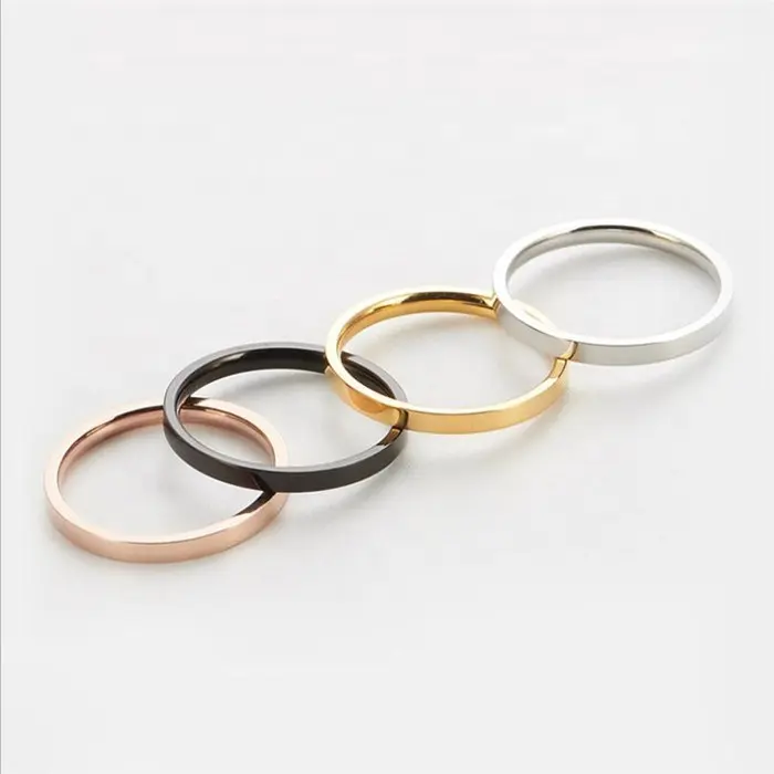 Yiwu anel de aço inoxidável, aço inoxidável barato para carimbo branco banda jóias de dedo 3mm de largura diferentes tamanhos