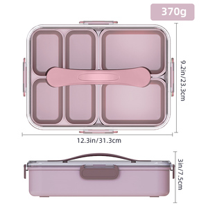 Hộp đựng đồ ăn nhẹ đa năng Snackle Box, hộp đựng trái cây rau củ di động, khay đựng rau củ có ngăn chia và nắp đậy - Product Image 5