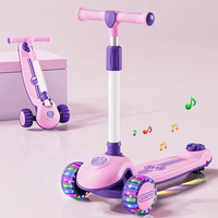 Skuter Grosir untuk Anak Usia 1-8 Tahun Laki-laki dan Perempuan dengan Pedal Plastik 3 Roda Skuter Anak-anak Dapat Naik Skuter