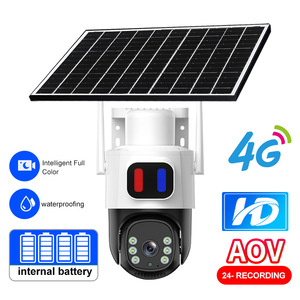 4G Outdoor <b>Security</b> <b>Camera</b> 4MP Full Color Night Vision Waterproof With Solar Panel And Internal Battery For Home Monitoring - Product Image 1