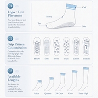 Calcetines de Yoga OEM para Mujer, Diseño Juvenil Personalizado, con Volantes en el Tobillo, Logotipo Personalizado, Base de Algodón, Antideslizantes, Transpirables, para Pilates y Ballet
