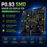 Substrat PCB HDI COB SMD à deux étages économique pour affichage direct Micro LED, applications automobiles, industrielles, IoT et cartes de circuits imprimés pour dispositifs médicaux