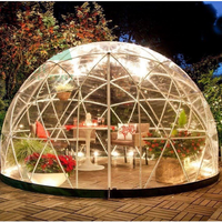Dôme extérieur de luxe de 3.6m Maison claire Dôme géodésique de luxe Tente igloo