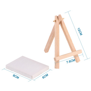 SINOART Wholesale <strong>Mini</strong> Easel Wood 12cmH Display Easel and 6x8cm <strong>Canvas</strong> for Art Supplier - Product Image 3