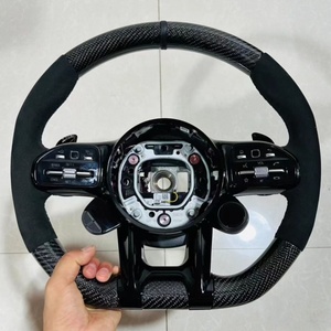 พวงมาลัยคาร์บอนไฟเบอร์สำหรับรถยนต์เมอร์เซเดส เอเอ็มจี จีแอลเอส จีแอลเอ เอส ซี63 ดับเบิลยู205 ดับเบิลยู204 ดับเบิลยู213 ซี63 ซี43 ดับเบิลยู205 ดับเบิลยู167 จีแอลเอ จีแอลซี เอเอ็มจี ปุ่มแบบโอแอลอีดี - Product Image 2