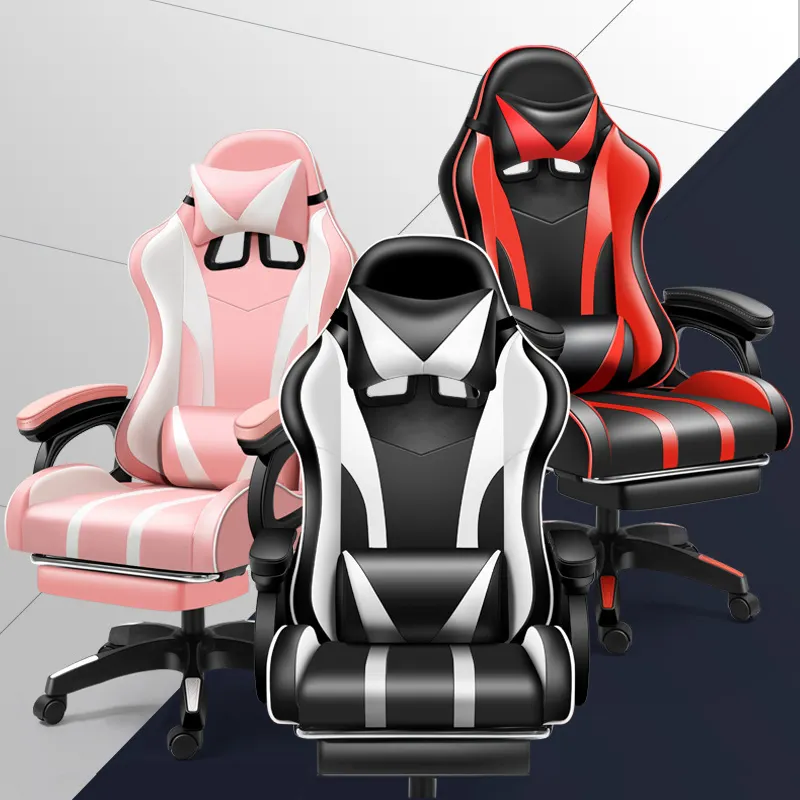Кожаный стул для геймеров, Домашний Интернет-кафе, гоночный стул, игровой эргономичный подъемный, компьютерный поворотный офисный игровой стул