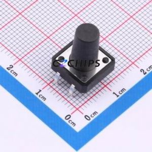 TS015-CBW1FH15.0 Tactile Switch Through hole-4P,12x12mm Switch Single Pole Single Throw Round Button 2.5N Through Hole - Product Image 1
