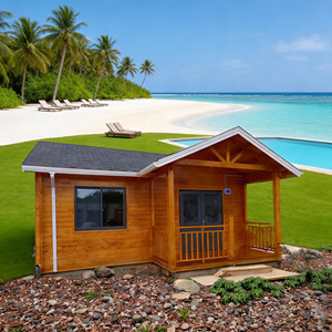 Cabaña Prefabricada de Madera Estilo <span class=keywords><strong>Playa</strong></span> de 2 Dormitorios con Baños Integrados, Villa Modular de Madera para Resort o Alojamiento Turístico - Product Image 1