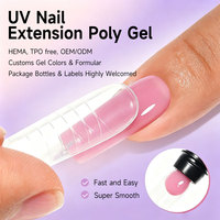 Kit d'extension d'ongles en gel UV Makeauty 15ml, non toxique, sans CPNP, ensemble artistique avec lampe LED pour usage professionnel et DIY
