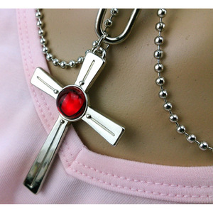 Accesorios de Cosplay, <span class=keywords><strong>Collar</strong></span> de Cuero, Rosario para Vampiro, <span class=keywords><strong>Collar</strong></span> con Colgante de Cruz de Anime Akashiya Moka - Product Image 2