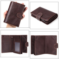 Nouvelle Pochette de Voyage en Cuir Véritable pour Homme, Porte-Documents Multifonctionnel avec Fermeture Éclair, Grande Capacité, Idéal pour le Bureau ou comme Cadeau