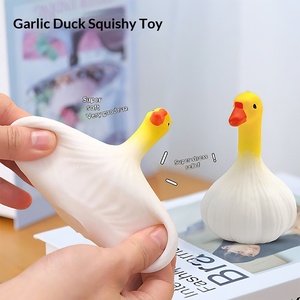 Pelota Antiestrés de Goma con Forma de Pato con Ajo, Modo Buda - Pato Famoso en Internet para Aliviar el Estrés y la Emocional Estabilidad en la Oficina - Product Image 3