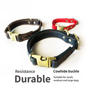 Luxe Hoge Kwaliteit Brede Private Label Lederen Training Hondenhalsband Sublimatie - Product Image 4
