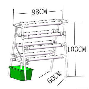 Sistema Hidropónico NFT con 72 Orificios, Sistemas de Cultivo Hidropónico Verticales, Tubo de PVC para Plantas y Vegetales - Product Image 2