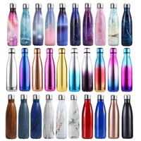 Bouteille d'eau sport isotherme en acier inoxydable à double paroi, écologique, sérigraphiée, HBC 350ml/500ml/750ml/1000ml