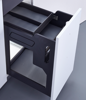 Tiroir coulissant pour rangement, accessoires d'armoire de cuisine, étagère à vaisselle extractible, unité compacte en stratifié
