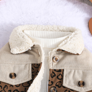 Ropa de Invierno para Bebés Niñas, Cálida, Ecológica, Casual, Moderna, Estampada, de Felpa, Grosor Estándar, Venta al Por Mayor de Fábrica - Product Image 3