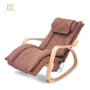 Sofa pijat elektrik untuk rumah dan kantor, kursi pijat santai santai 3D goyang kaki kayu dapat dilipat
