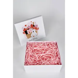 Personalized Flower Design White <b>Empty</b> <b>Box</b> for Valentine's Day Supplies 20x20/25x30 Sizes - Product Image 4