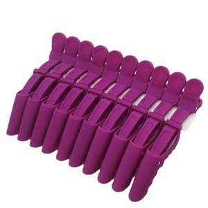 Venta al por mayor de pinzas de pelo de cocodrilo esmerilado multicolor para peluquería - Product Image 3