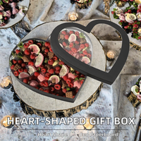 Boîtes rigides recyclables en carton alimentaire pour fête prénuptiale, fête des mères, Saint-Valentin, grande boîte cadeau rose en forme de cœur avec couvercle