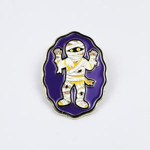 Broche Mignonne de Dessin Animé Momie <span class=keywords><strong>Zombie</strong></span>, Design Unique, Accessoire d'Halloween, Badge de Vêtement en Alliage Émaillé - Product Image 6