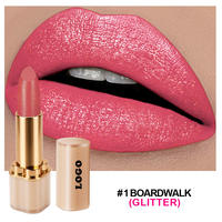 Rouge à lèvres hydratant végétalien minéral scintillant, fini ultra-brillant, non collant, repulpant, couleur ultra-pigmentée modulable, tendance