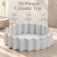 Plateau à fruits en céramique blanche Jossin, design imprimé en 3D, bol décoratif pour servir des chocolats et des desserts, décoration nordique pour la maison, présentation sur table