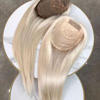 Topper capillaire sans colle à clipser, 100% cheveux humains ondulés, postiche respirant naturel, vente en gros