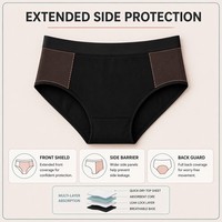 Culottes menstruelles taille haute 4 couches anti-fuites grande taille pour flux abondant absorbantes imperméables pour femmes