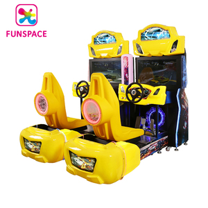 Funspace Tùy Chỉnh Chạy Xu 2 Người Chơi Ngồi Xuống Kéo Lái Xe Trò Chơi <span class=keywords><strong>Video</strong></span> 3D Máy Trò Chơi Đua Xe Ngựa Tốc Độ - Product Image 2