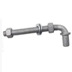 LEITE Charnière à boulon en J de 6 "avec goupille mâle de 5/8" Construction en acier Écrous à finition unie inclus - Product Image 5