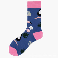 Chaussettes amusantes à motifs d'animaux en coton, décontractées, respirantes, pour tous les jours, printemps, unisexe, vente en gros, OEM, usine