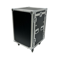 Caja de Rack para Mezclador de DJ 12U+4U Personalizada OEM/ODM, Soporte Antivibraciones para Amplificador, Cajón de Madera con Ruedas, Estuche de Transporte, Soporte de Elevación para Consola de DJ, IP67