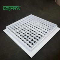 Diffuseur d'air à double couche en aluminium avec volets réglables, sortie d'air de plafond HVAC avec amortisseur et filtre, certifié CE