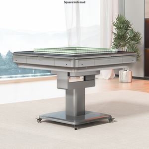 Table de Mahjong entièrement automatique, table à manger domestique intégrée, double usage, spéciale salle de jeux d'échecs et de cartes, silencieuse, pliable, avec revêtement floqué - Product Image 5