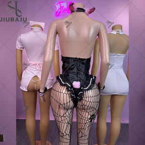 Erotik seksi iç çamaşırı tatlı seksi hemşire elbise koyu cadı Bodycon <span class=keywords><strong>Cosplay</strong></span> kostüm cadılar bayramı küçük şeytan iç çamaşırı kadın Bodysuit - Product Image 2
