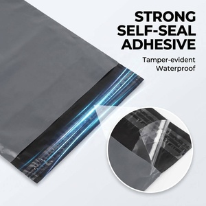ซองพลาสติกกันน้ำสีเทาแบบมีกาวในตัวสำหรับส่งพัสดุด่วนทางไปรษณีย์ - Product Image 2