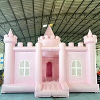 Château gonflable robuste avec toboggan, combo commercial pour fêtes d'enfants en extérieur