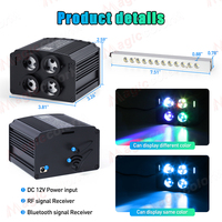 Kit de 4 projecteurs LED pour plafond de voiture, effet ciel étoilé, étoiles scintillantes, moteur de lumière à fibre optique
