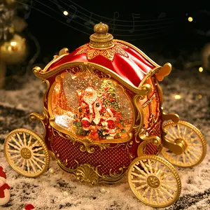 KG Weihnachts geschenke Sublimierte Adornos de Navidad Klassische rotierende Trojaner Snowing Spieluhr Kristall kugel Weihnachts dekoration