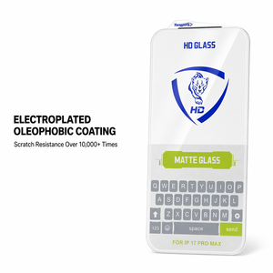 Protector de Pantalla de Vidrio Templado de Cobertura Total sin Bordes para iPhone 17 Pro Max OEM Mate Antideslumbrante 9H Película sin Burbujas - Product Image 3