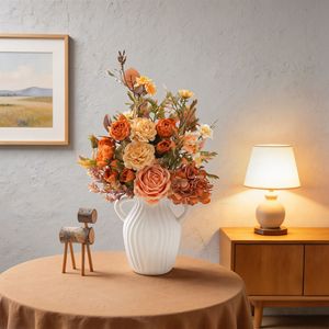 Cuaderno de Star Wanderer, Ramo de Flores Artificiales, Rosas Mixtas, Tela Plástica Tejida, Decoración para Bodas y Hogar - Product Image 1