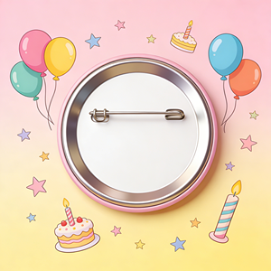 Insignia de Metal Personalizada con Diseño de Dibujos Animados de Feliz Cumpleaños, Regalo Promocional con Logotipo Impreso - Product Image 3