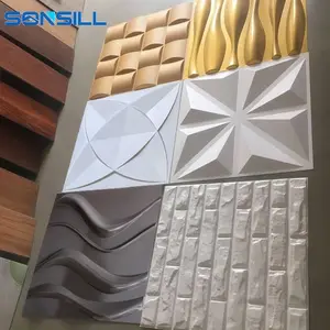 High quality waterproof pvc 3d fireproof wall panel for house decoration