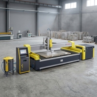 Machine de découpe à jet d'eau 5 axes, coupeur de ponts pour la transformation des dalles de quartz, des dalles de porcelaine et de la pierre