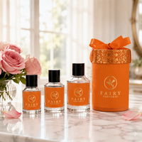 Nouvelle conception de flacon de parfum en verre de 30 ml, 50 ml, 100 ml avec boîte et sac en papier assortis pour l'emballage de parfums