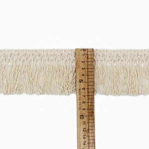 Tùy Chỉnh 7Cm Rộng Màu Be Trắng Thắt Nút Bông Tua Rìa Trims Cho Nhà Dệt Thảm Thảm Rèm Cửa - Product Image 4
