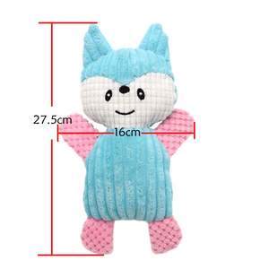 Üretici Yüksek Kaliteli Evcil Hayvan Sevimli Peluş Hayvan Tilki Kırılmaz Çok Renkli Oyuncaklar İçinde Ses Çıkaran Köpek Oyuncakları - Product Image 5