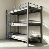 Lit en fer moderne à trois niveaux réglable et durable pour chambre à coucher